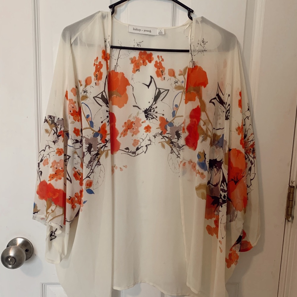 Beautiful floral, water color cardigan!